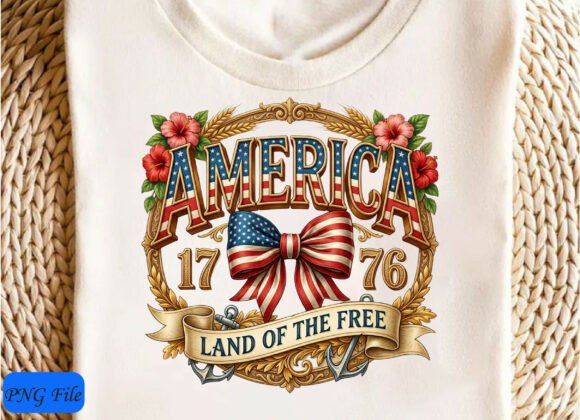 America Land of the Free PNG Design: Crafting Visual Impact