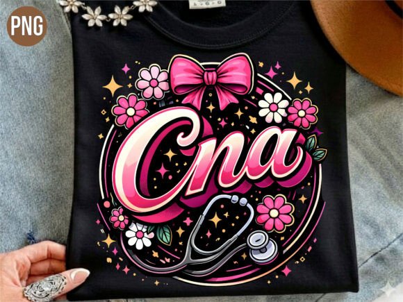 CNA Floral Pink Nurse Life Design: A Creative Asset
