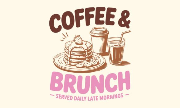 Coffee & Brunch Hand-drawn Design PNG: A Creative Asset
