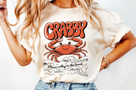 Crabby, Summer T-shirt PNG Design: A Fresh Take on Seasonal Branding