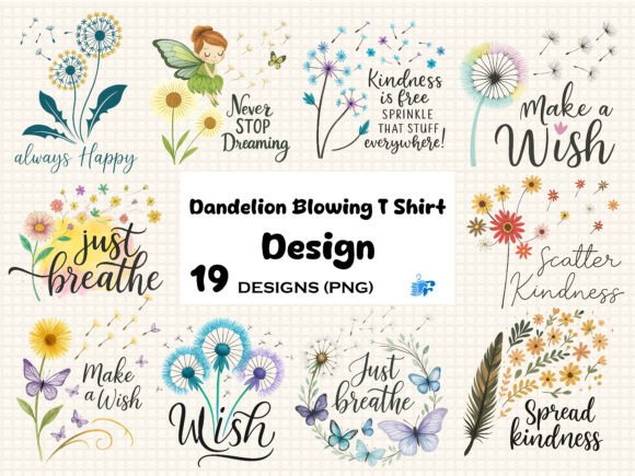 Dandelion Blowing T Shirt Design: A Versatile Creative Asset