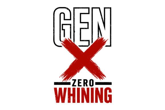 Gen X Zero Whining Vintage Design: Bold Retro Assets
