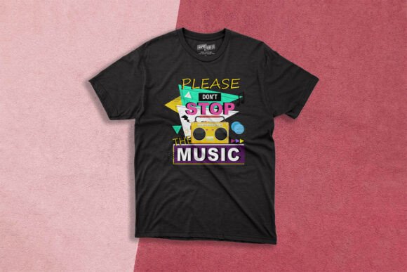 Retro 90s Boombox Tee: A Designer's Nostalgic Asset