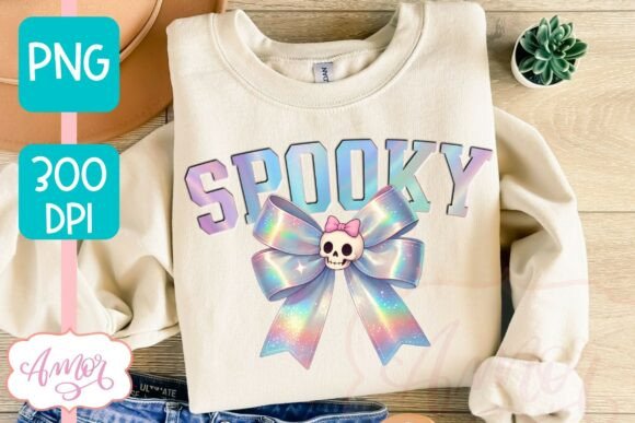 Spooky Iridescent Design for Halloween: A Modern Graphic Asset