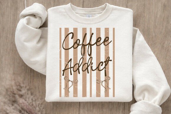 Vintage Coffee Addict T-shirt Design: Aesthetic & Ready to Use